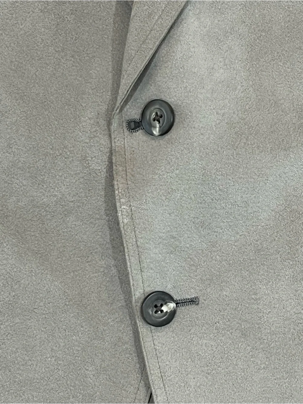 Vintage Halston Halsuede Light Gray Suede Blazer Men’s 48R Sport Coat